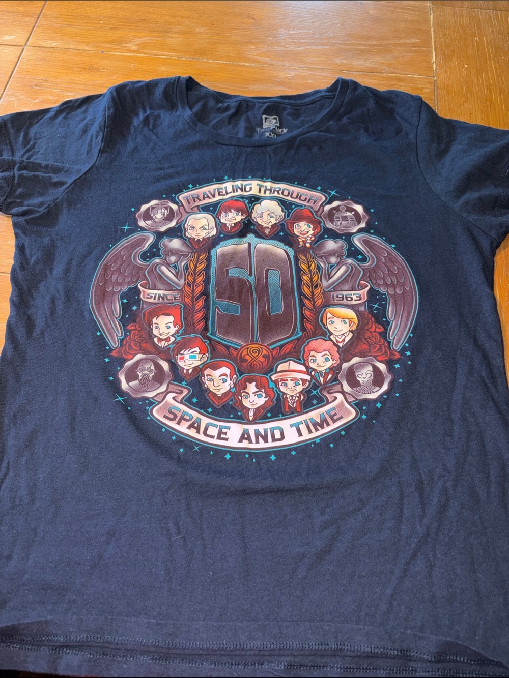 Navy Graphic Doctor Who 50th anniversary Short Sleeve Tee